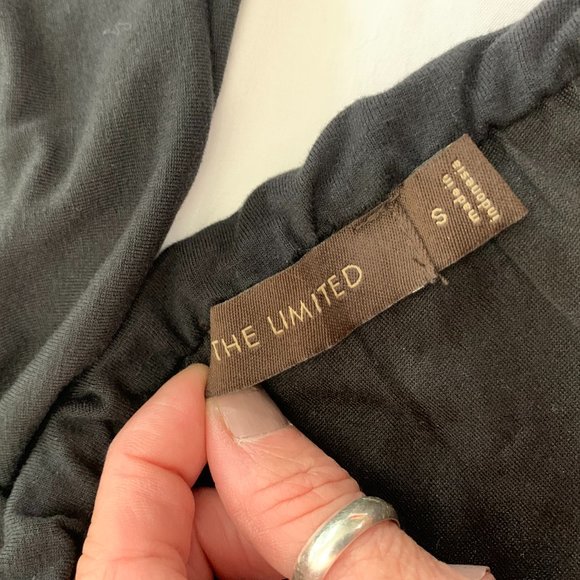 Black Backless Halter Maxi Dress Raw Hem - Picture 9 of 10